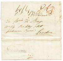 MARTINIQUE - BRITISH PACKET AGENT : 1813 Cachet Rare MARTINIQUE Encadré Apposé Par L' Agent Postal ANGLAIS Sur Lettre De - Autres & Non Classés