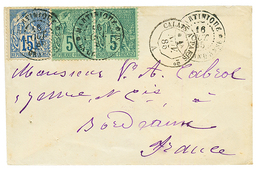 "GRAND ANSE" : 1885 CG 5c (x2) + 15c Obl. MARTINIQUE GRAND ANSE Sur Enveloppe Pour La FRANCE. TB. - Andere & Zonder Classificatie