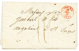 1840 OUTRE-MER CETTE + Taxe 11 Sur Lettre De ST PIERRE TERRE NEUVE Pour ST SERVAN. TTB. - Other & Unclassified