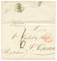 1840 OUTRE-MER LE HAVRE + Taxe 6 Sur Lettre De ST PIERRE TERRE NEUVE Pour ST SERVAN. Verso, Cachet D' Achemineur FORWARD - Altri & Non Classificati