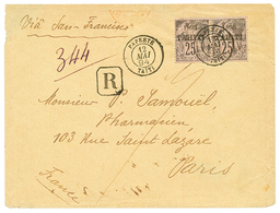 TAHITI : 1894 Paire 25c Sur Enveloppe RECOMMANDEE De PAPEETE Pour PARIS. TTB. - Autres & Non Classés