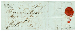 1850 BELGRAD/22.JAN. + Rare Wax Seal DISINFECTED ALEKSINAC (n°1d) On Reverse Of Entire Letter From NISH To PEST. Vvf. - Oriente Austriaco