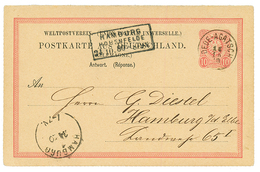 "DEDEAGH" : 1880 GERMANY P./Stat 10pf Canc. DEDE-AGATSCH To HAMBURG. Unique. Superb. - Oostenrijkse Levant
