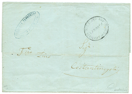 "LLOYD AUSTRIACO LARNACA" : 1858 AGENZIA DEL LLOYD AUSTRIACO LARNACA On Entire Letter Datelined "LIMASOL" To CONSTANTINO - Levant Autrichien