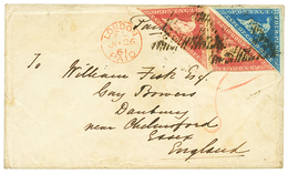 CAPE OF GOOD HOPE : 1861 1d (x3) + 4d On Envelope To ENGLAND. Verso, CAPETOWN CAPE OF GOOD HOPE In Red. Vvf. - Cabo De Buena Esperanza (1853-1904)