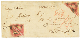 CAPE OF GOOD HOPE : 1862 1 PENNY Red (x3) + "PAID 3d" Manuscrit On Cover (FRONT Only) To LONDON. Scarce. Vf. - Cap De Bonne Espérance (1853-1904)