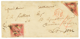 CAPE OF GOOD HOPE : 1862 1 PENNY Red (x3) + "PAID 3d" Manuscrit On Cover (FRONT Only) To LONDON. Scarce. Vf. - Kap Der Guten Hoffnung (1853-1904)