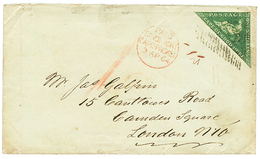 CAPE OF GOOD HOPE : 1864 1 SHILLING Deep DARK Green (just Touched) On Envelope From CAPE-TOWN To ENGLAND. Vf. - Cap De Bonne Espérance (1853-1904)