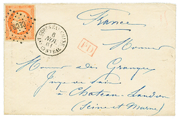 CHINA - French EXPEDITION : 1861 FRANCE 40c With 4 Large Margins + CORPS EXP. CHINE Bau CENTRAL On Envelope To FRANCE. S - Sonstige & Ohne Zuordnung