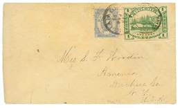 CHINA : 1896 1c FOOCHOW LOCAL POST + JAPAN 5s Canc. On Envelope To USA. Rare MIXED Franking. Vf. - Autres & Non Classés