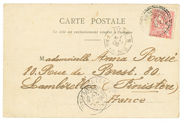 "ARSENAL PAGODA CHINE - French Post Office" : 1906 10c Canc. Extremely Scarce Cachet ARSENAL PAGODA CHINE On Card To FRA - Andere & Zonder Classificatie