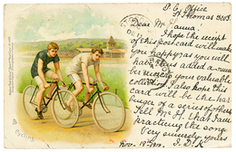 DWI To JAMAICA : 1900 3c Canc. ST THOMAS On Card (cycling ) To JAMAICA Redirected To BARBADOS And GRENADA. Superb. - Denmark (West Indies)