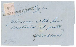 EGYPT : 1864 ITALY 60c Canc. DA ALESSANDRIA D' EGITTO On Cover To ANCONA. GREAT RARITY. COLLA Certificate (2009). Vvf. - Other & Unclassified