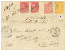 1872 ITALY 40c(x2) Canc. 234 + ALESSANDRIA D'EGITTO POSTE ITALIANE/CONSEGNE + EGYPT 1P + 2P Canc. POSTE EGIZIANE CAIRO O - Other & Unclassified