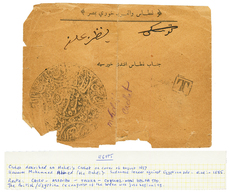 EGYPT / SUDAN - "MAHDI'S Cachet ?" : 1897 Negativ Cachet On Taxed Envelope (fault). Verso, EGYPT 1m Canc. CAIRE + TOCHKA - Other & Unclassified