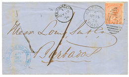 "CUBA Via DANISH WEST INDIES To BARBADOS" : 1874 4d Canc. C51 + ST THOMAS PAID + "1" Tax Marking + BARBADOS Cds On Cover - Other & Unclassified