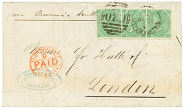 "VALPARAISO" : 1871 GB 1 SCHILLING (x3) Canc. C30 + VALPARAISO On Entire Letter To LONDON. Triple Rate. Vvf. - Other & Unclassified