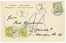 1906 5pf Canc. BUEA KAMERUN + POSTAGE DUES From SWITZERLAND 5c + 10c On Card To ZURICH. Vvf. - Cameroun