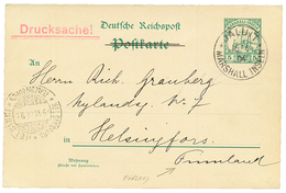 MARSHALL ISL. To FINLAND : 1904 P./Stat 5pf Canc. JALUIT To HELSINGFORS (FINLAND). Vvf. - Marshall Islands