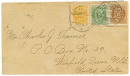 ICELAND : 1898 3a + 5a + 16a Canc. REYKJAVIK On Envelope To USA. NIELSEN Certificate (1999). Rare. Vvf. - Sonstige & Ohne Zuordnung