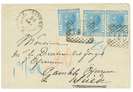 1873 20c (x3) Canc. 140 + S. SEVERO On Envelope To SWEDEN. Vvf. - Unclassified