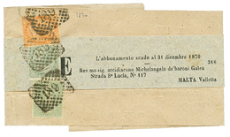 "16c To MALTA" : 1870 1c + 5c + 10c Canc. On PRINTED MATTER To MALTA. RARE. Vvf. - Unclassified