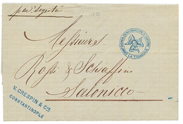 "CONSTANTINOPLE - ShipMail" : 1872 COMPAGNIA DI NAVIGAZIONE A VAPORE LA TRINACRIA On Entire Letter With Text Datelined " - Ohne Zuordnung