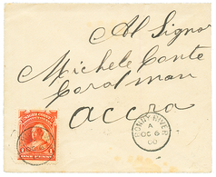 1900 NIGER COAST 1d Canc. BONNY RIVER On Commercial Envelope To ACCRA. Superb. - Other & Unclassified