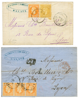 ROMANIA : 1873 25b (x3) Cover GALATZ To FRANCE And 1878 5b + 25b Cover GALATZ To FRANCE. Vvf. - Other & Unclassified