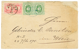 ROMANIA - BAZIAS - DDSG : 1878 HUNGARY 5kr(x2) Canc. BAZIAS + DDSG 10k Pair Canc. AGENTIE DDSG SISTOV On Envelope (some  - Other & Unclassified