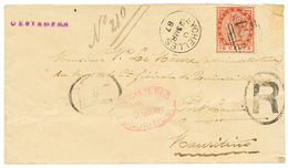 SEYCHELLES : 1887 MAURITIUS 16c Canc. B64 + SEYCHELLES On REGISTERED Envelope To MAURITIUS. REGISTERED Cover Are Of GREA - Seychellen (...-1976)