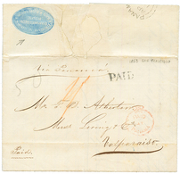 "SAN FRANCISCO Via PANAMA To CHILE" : 1853 PAID AT PANAMA On Entire Letter From "SAN FRANCISCO" To VALPARAISO. Verso, FO - Other & Unclassified