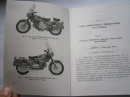 1972 Moto Guzzi Falcone 500 Ccm Yugoslavia JNA Army Manual Book Instructions Military Motorcycle Motor Usage Overhaul - Other