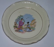 ASSIETTE CÉRAMIQUE SAINT AMAND DECOR JAPONNAIS JAPON 16.5 CM - Saint Amand (FRA)