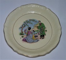 ASSIETTE CÉRAMIQUE SAINT AMAND DECOR JAPONNAIS JAPON 16.5 CM - Saint Amand (FRA)