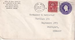 USA 1938  ENTIER POSTAL/GANZSACHE/POSTAL STATIONERY LETTRE DE BOSTON - 1921-40