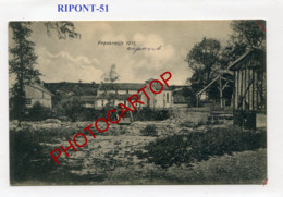RIPONT-CARTE Imprimee Allemande-Guerre14-18-1WK-France-51-Militaria- - Ville-sur-Tourbe