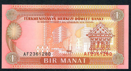 TURKMENISTAN  P1  1  MANAT 1993  #AF   UNC. - Turkménistan