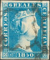 º4. 1850. 6 Reales Azul. Color Intenso. MAGNIFICO. Cert. COMEX. - Andere & Zonder Classificatie