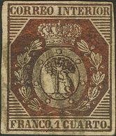 º22. 1853. 1 Cuarto Bronce. MAGNIFICO. - Autres & Non Classés