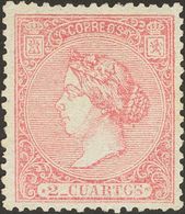 (*)80. 1866. 2 Cuartos Rosa. Bien Centrado. MAGNIFICO. - Otros & Sin Clasificación