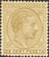 *194. 1878. 25 Cts Sepia. Excelente Centraje. MAGNIFICO. - Otros & Sin Clasificación