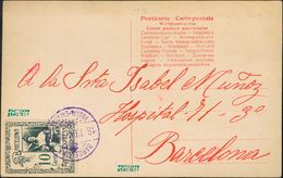 Sobre PEB4. 1905. 10 Cts Azul Verdoso. Tarjeta Postal Interior De BARCELONA. Matasello BARCELONA / POSTAL EXPRESS, En Vi - Autres & Non Classés