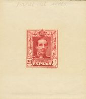 (*)316P. 1922. 20 Cts Carmín. PRUEBA DE PUNZON. MAGNIFICA Y RARA. (Gálvez, 1987) - Other & Unclassified