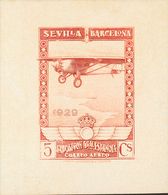 (*)448P. 1929. 5 Cts Rosa Carmín. PRUEBA DE PUNZON. MAGNIFICA Y MUY RARA. (Gálvez, CA73) - Sonstige & Ohne Zuordnung