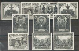 (*)604/13P. 1931. Serie Completa. ENSAYOS DE PLANCHA, En Negro. MAGNIFICA Y RARA. (Gálvez, 2900/09) - Autres & Non Classés