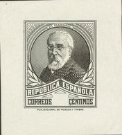 (*)655P. 1931. Sin Valor, Negro. PRUEBA DE PUNZON. MAGNIFICA. (Gálvez, 2995) - Altri & Non Classificati