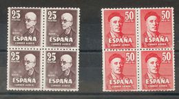 **1015/16(4). 1947. Serie Completa, Bloque De Cuatro. Excelentes Centrajes. MAGNIFICA. Edifil 2020: +1.200 Euros - Otros & Sin Clasificación