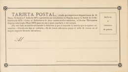 (*)EPPR3. 1873. 5 Cts Negro. TARJETA POSTAL PROVISORIA (Thebussem Con "m" Y Sin Pie De Imprenta). MAGNIFICA Y RARA, EDIT - Sonstige & Ohne Zuordnung