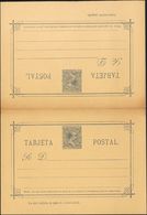 (*)EP19/20. 1889. 10 Cts Castaño Sobre Tarjeta Entero Postal Y 15 Cts + 15 Cts Azul Sobre Tarjeta Entero Postal, De Ida  - Altri & Non Classificati